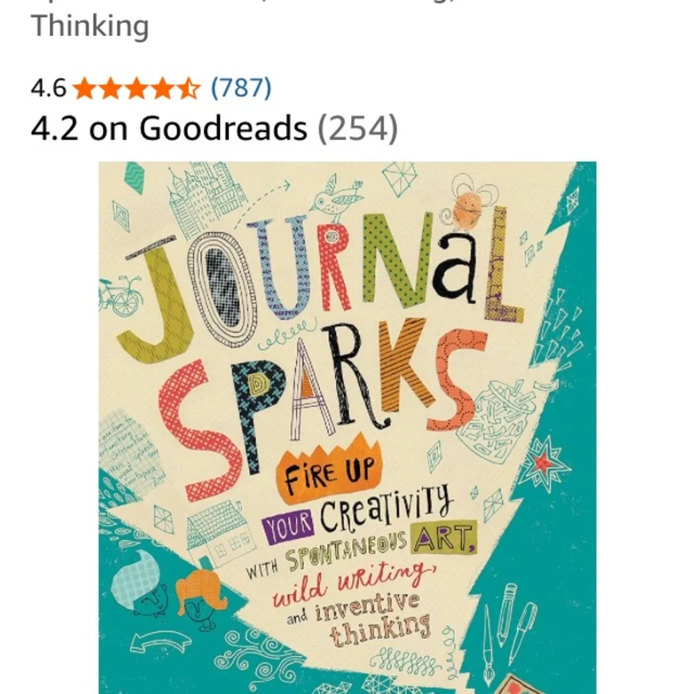 Journal Sparks Creativity Book - inspiration plus stickers & collage papers FUN! - Picture 9 of 16